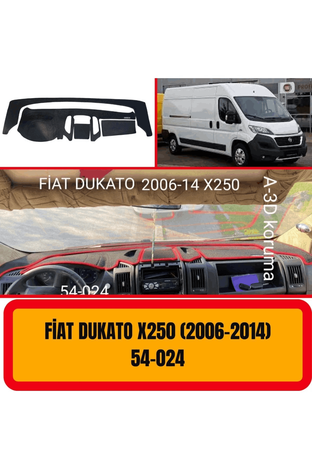 Fiat Ducato X250 2006-2014 Ön Gögüs Panel Torpido Koruma Koruyucu Kilifi