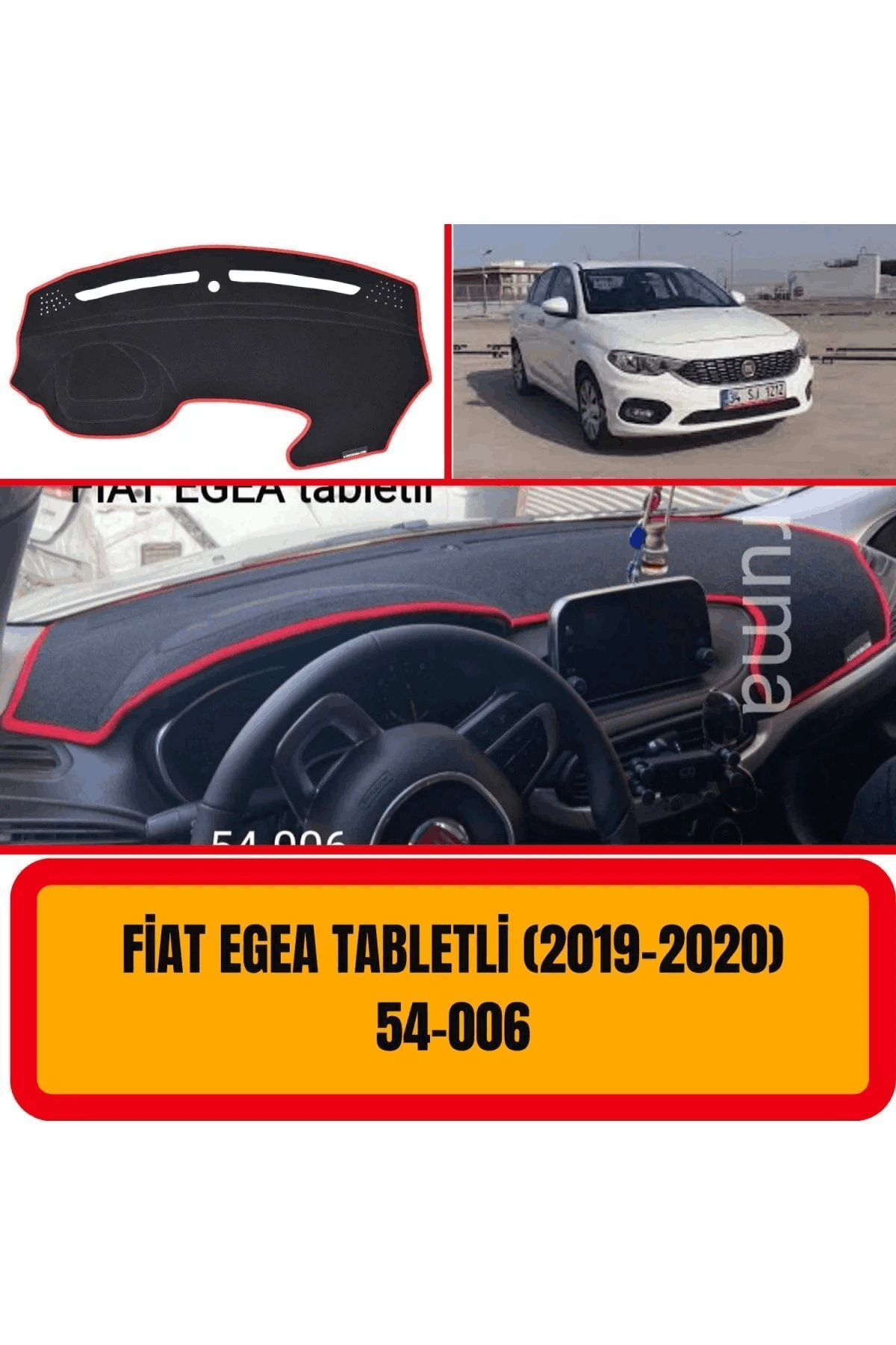 Fiat Egea Tabletli 2019 Ön Gögüs Panel Torpido Koruma Koruyucu Kilifi