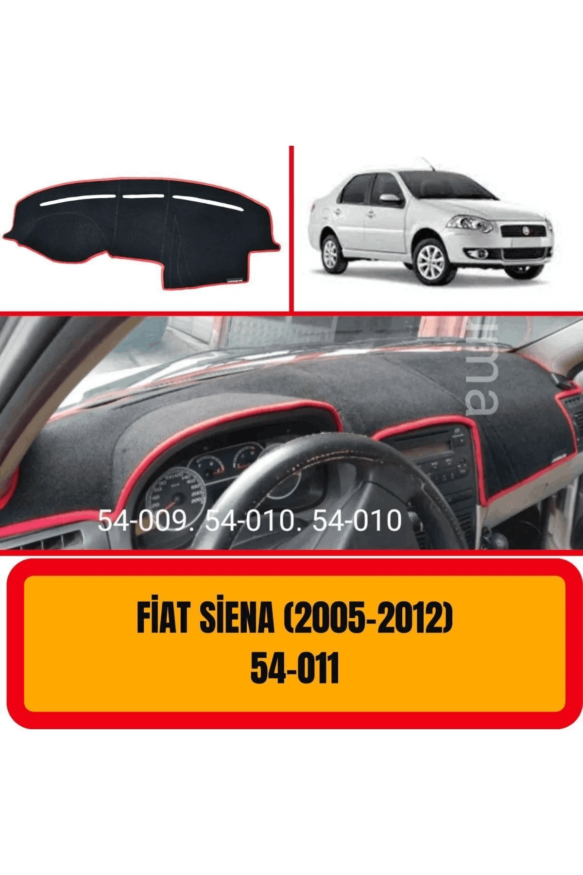 Fiat Siena (2005-2012) Torpido Koruma Koruyucu Kilifi Halisi Örtüsü