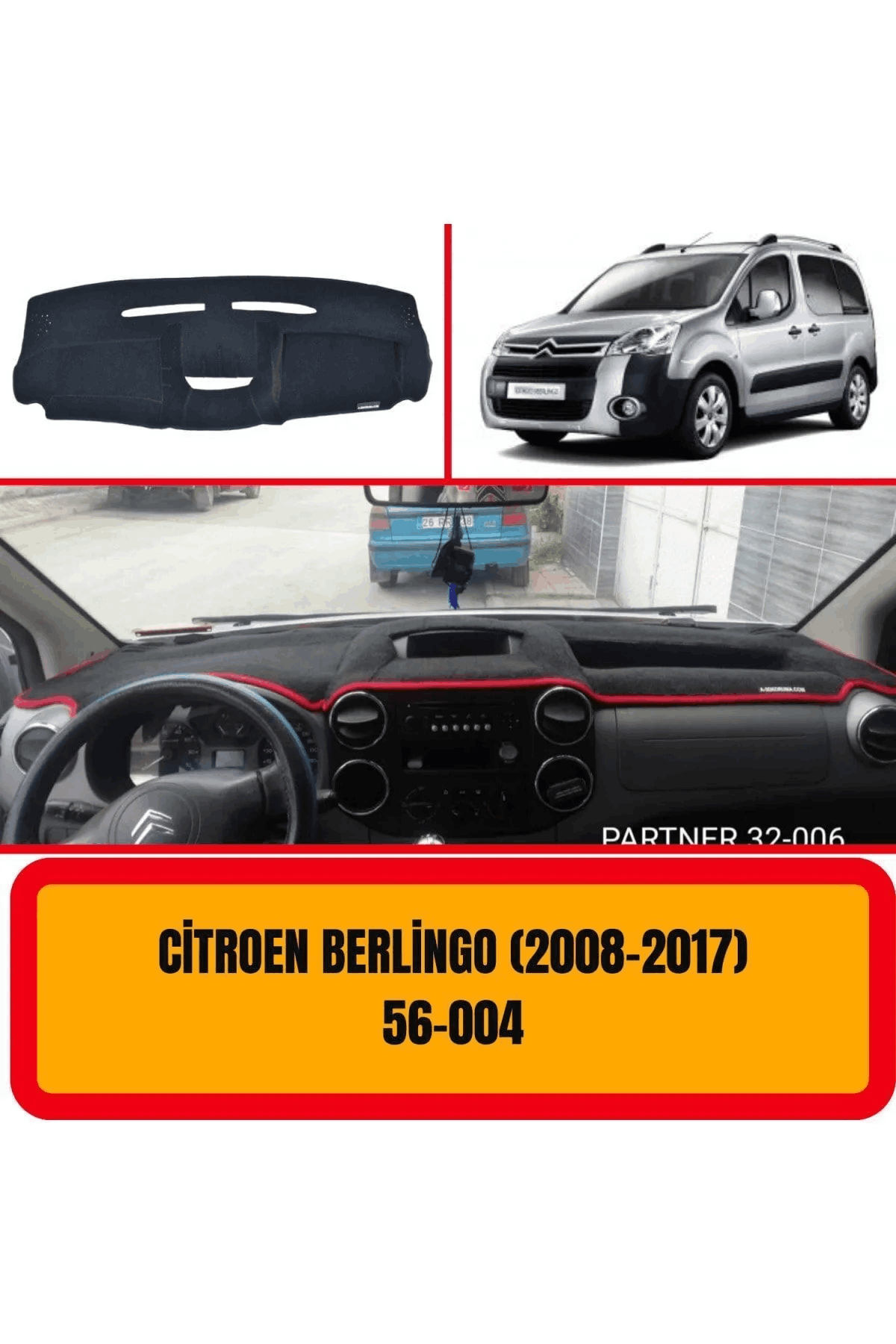 Citroen Berlingo 2008-2017 Ön Gögüs Panel Torpido Koruma Koruyucu Kilifi Halisi