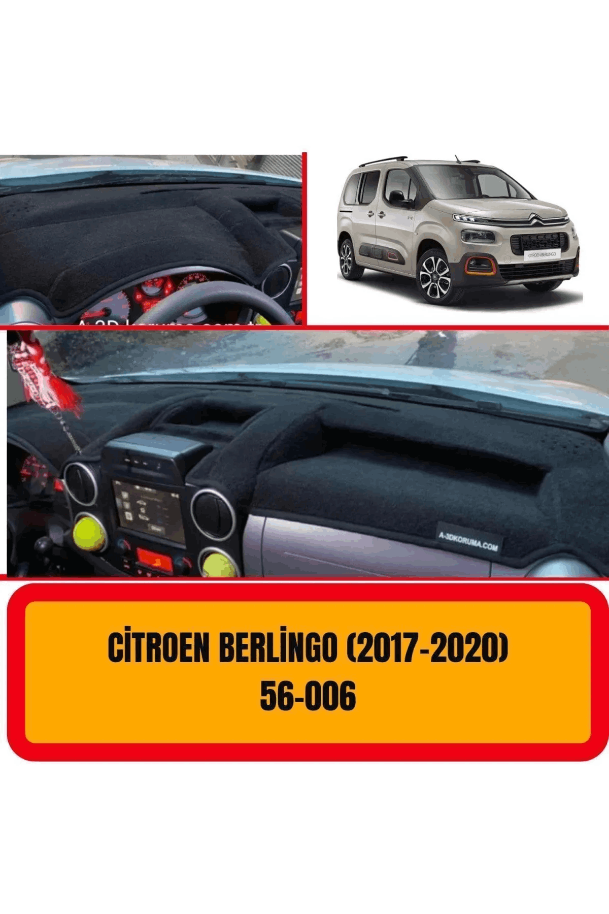 Citroen Berlingo 2017-2020 Ön Gögüs Panel Torpido Koruma Koruyucu Kilifi Halisi