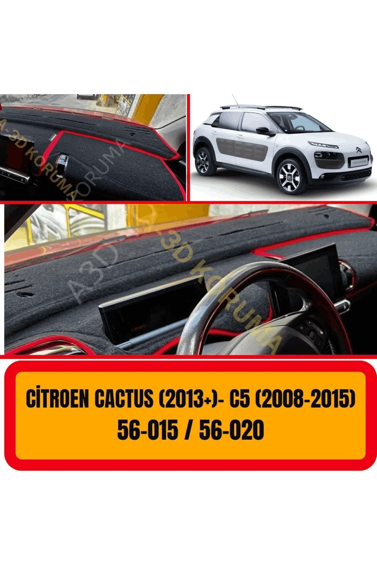 Citroen Cactus 2013 Ön Örtüsü Göğüs Panel Torpido Koruma Koruyucu Kılıfı