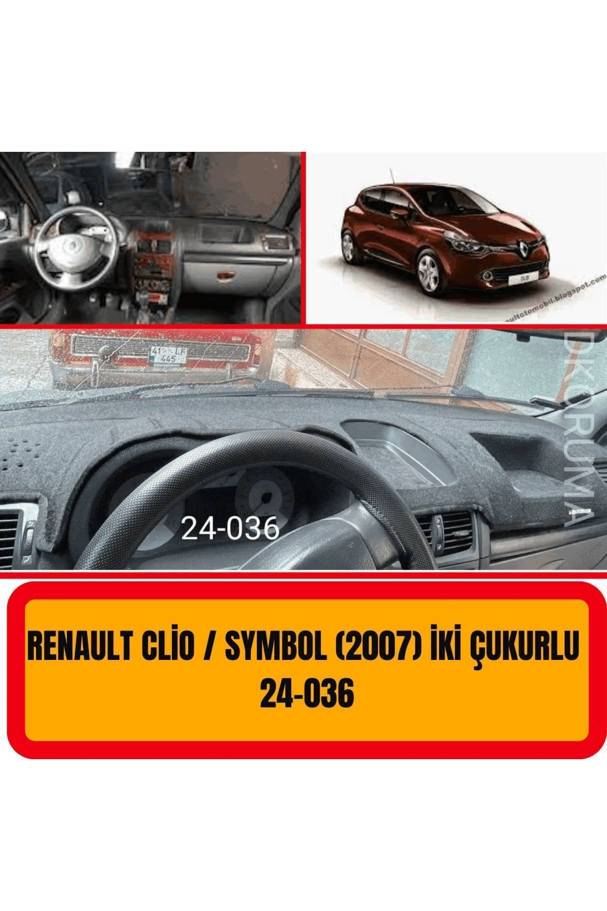 Renault Clio 2007 Ön Torpido Koruma Koruyucu Kilifi Halisi Örtüsü