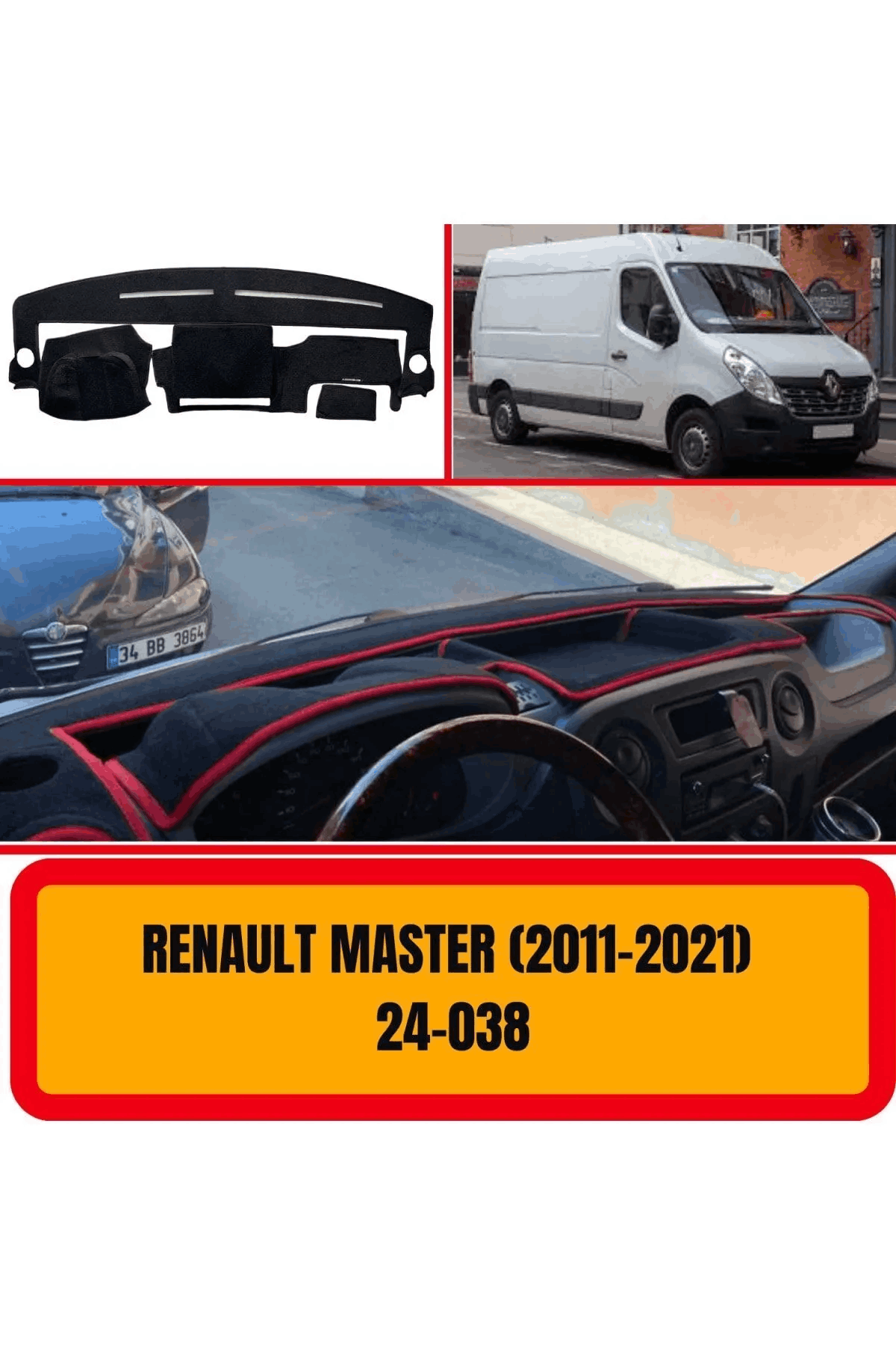 Renault Master 2011-2021 Ön Örtüsü Göğüs Panel Torpido Koruma Koruyucu