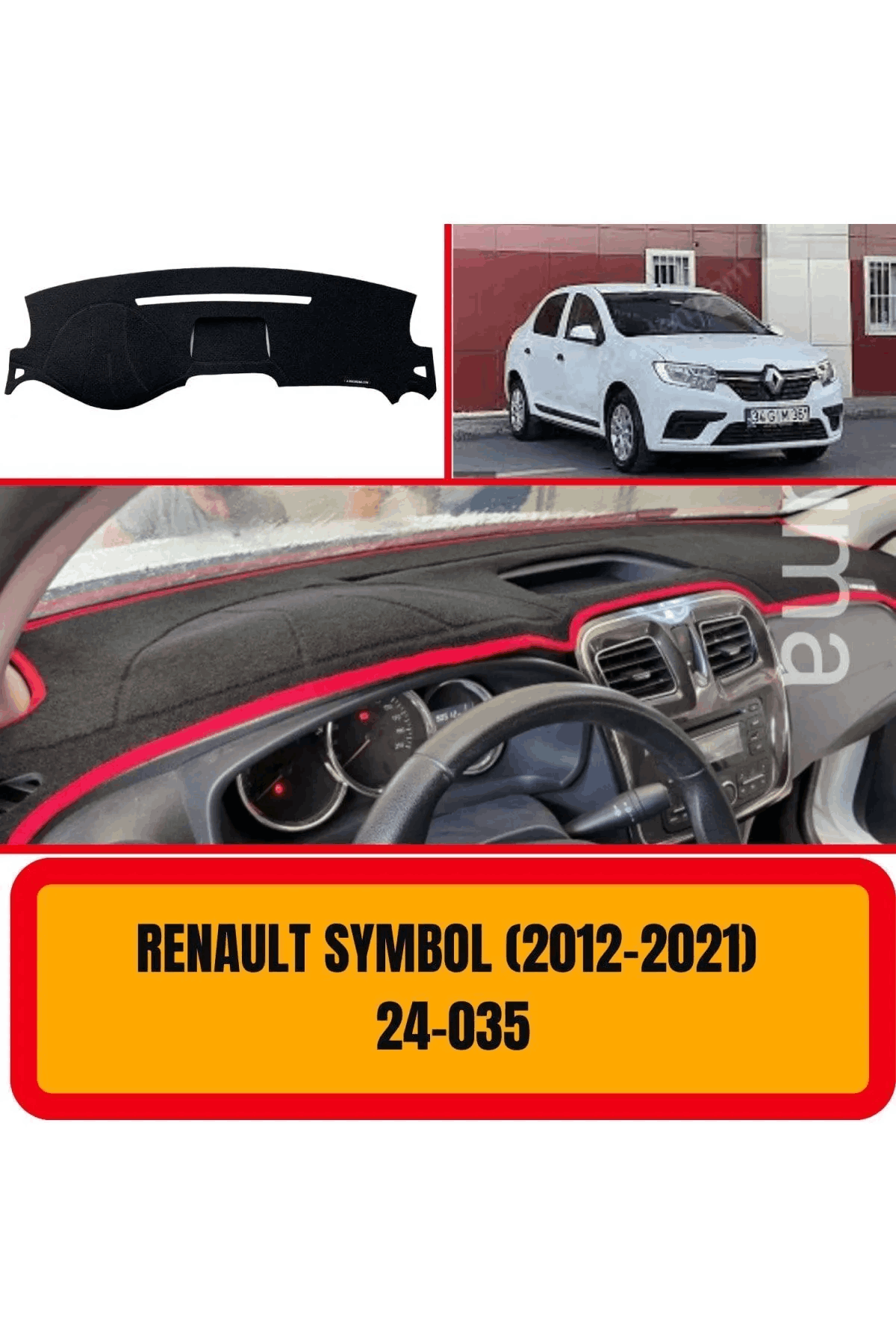 Renault Symbol 2012-2021 Ön Örtüsü Göğüs Panel Torpido Koruma Koruyucu