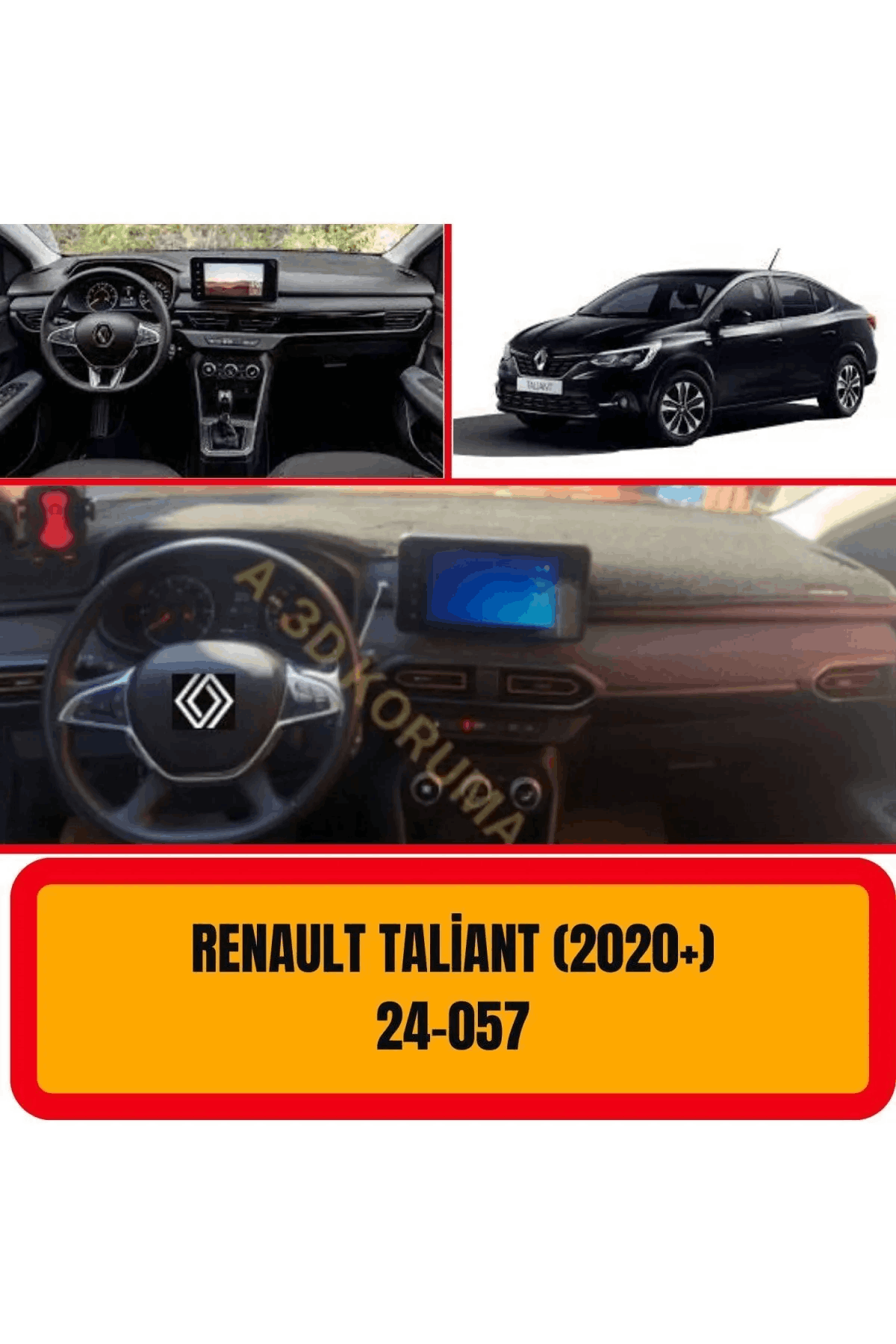 Renault Taliant 2021 Ön Örtüsü Göğüs Panel Torpido Koruma Koruyucu Kılıfı Halısı