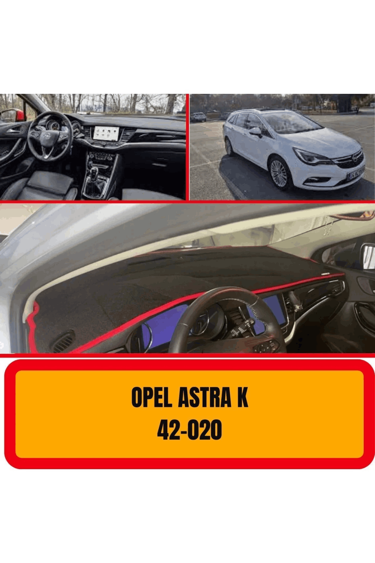 Opel Astra K Ön Örtüsü Göğüs Panel Torpido Koruma Koruyucu Kılıfı Halısı