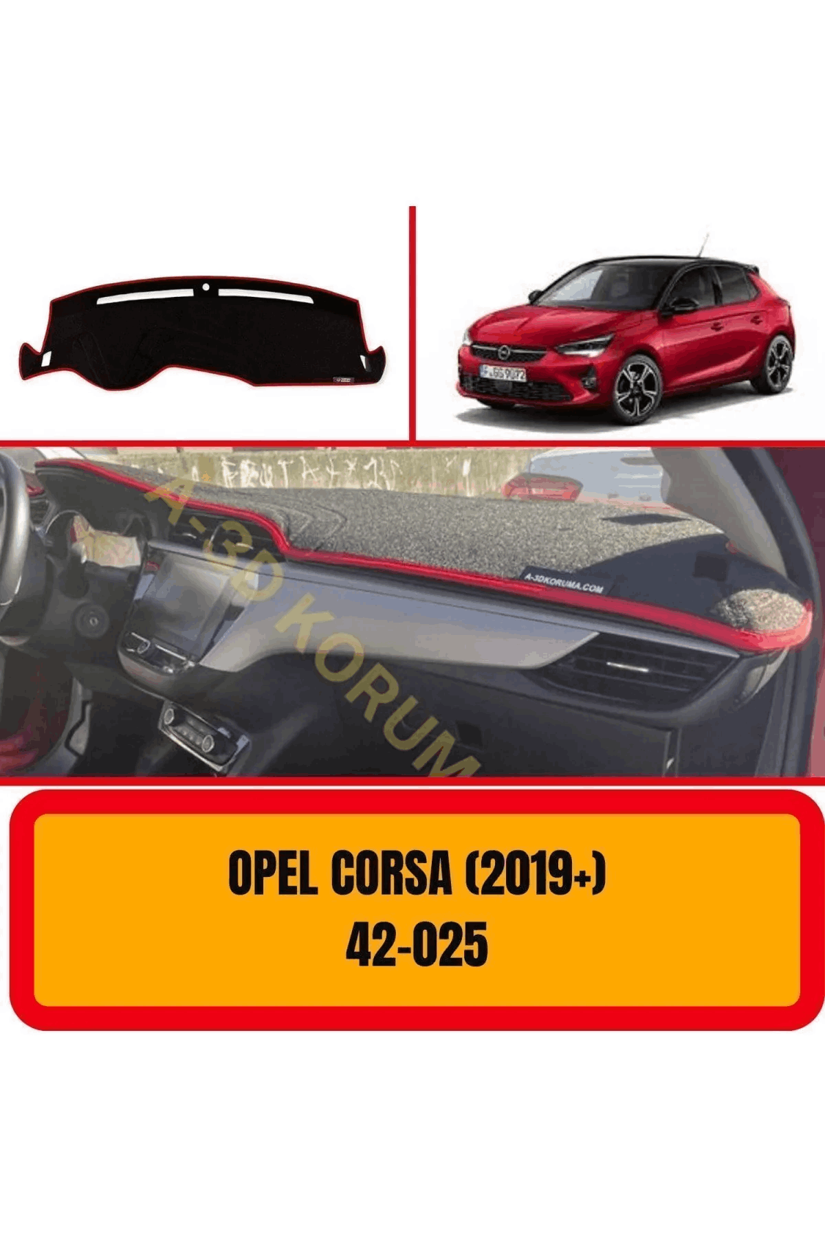 Opel Corsa 2019 Torpido Koruma Koruyucu Kilifi Halisi Örtüsü