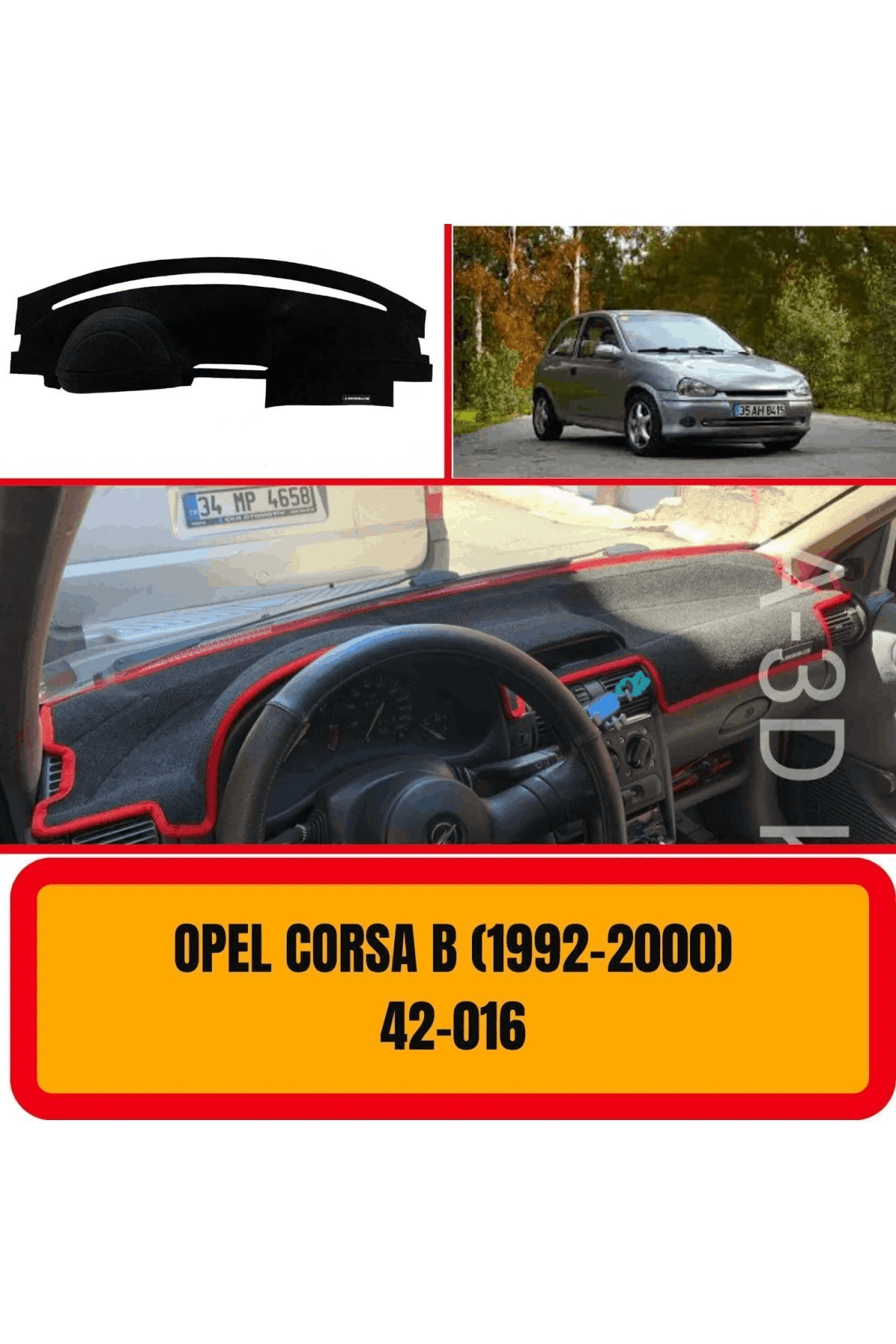 Opel Corsa B 1992-2000 Ön Torpido Koruma Koruyucu Kilifi Halisi Örtüsü