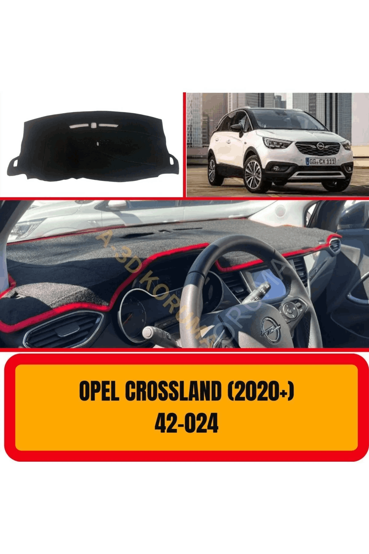 Opel Crossland (2020 ) Ön Gögüs Panel Torpido Koruma Koruyucu Kilifi Halisi