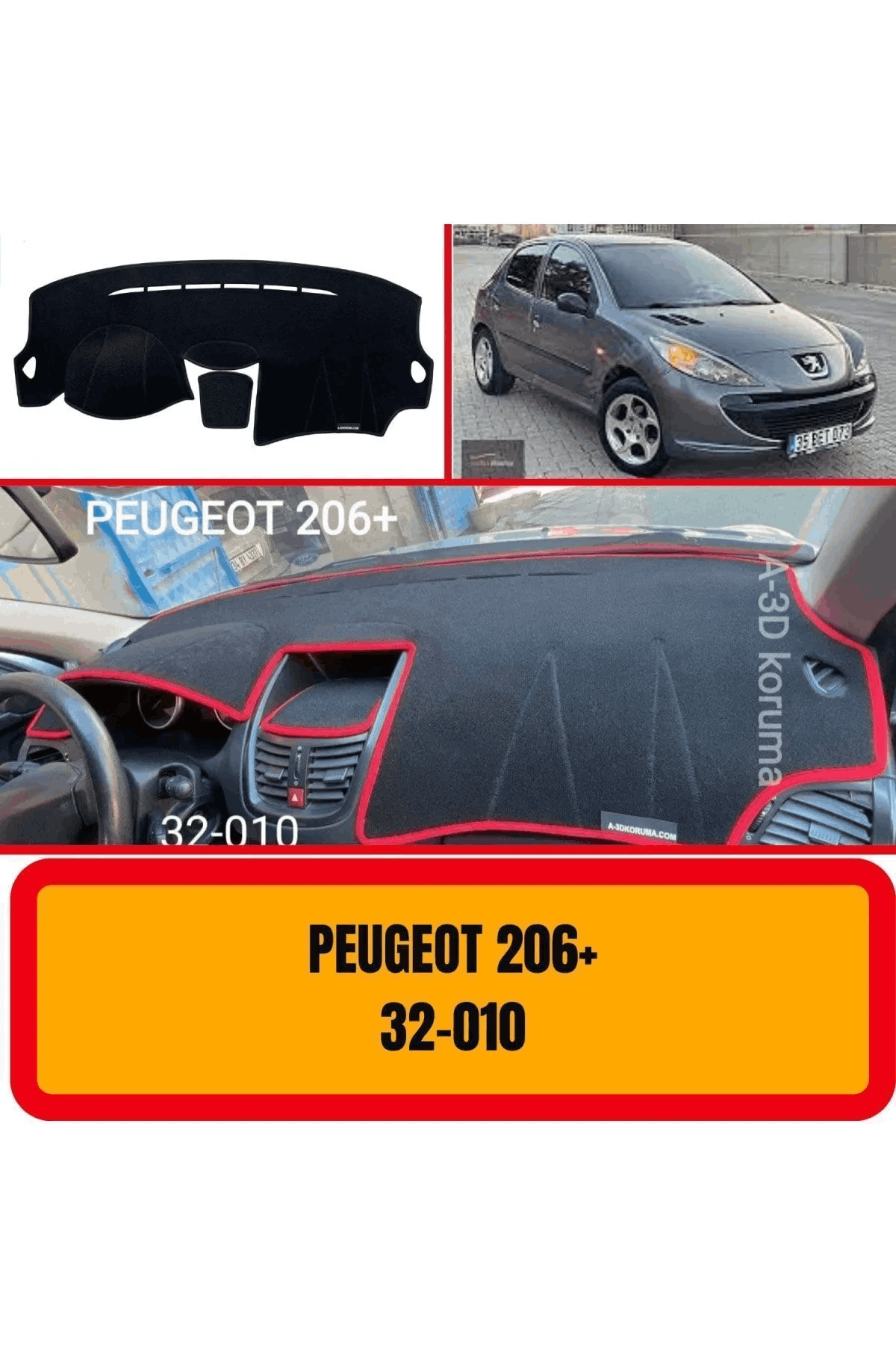 Peugeot 206 Ön Gögüs Panel Torpido Koruma Koruyucu Kilifi Halisi Örtüsü