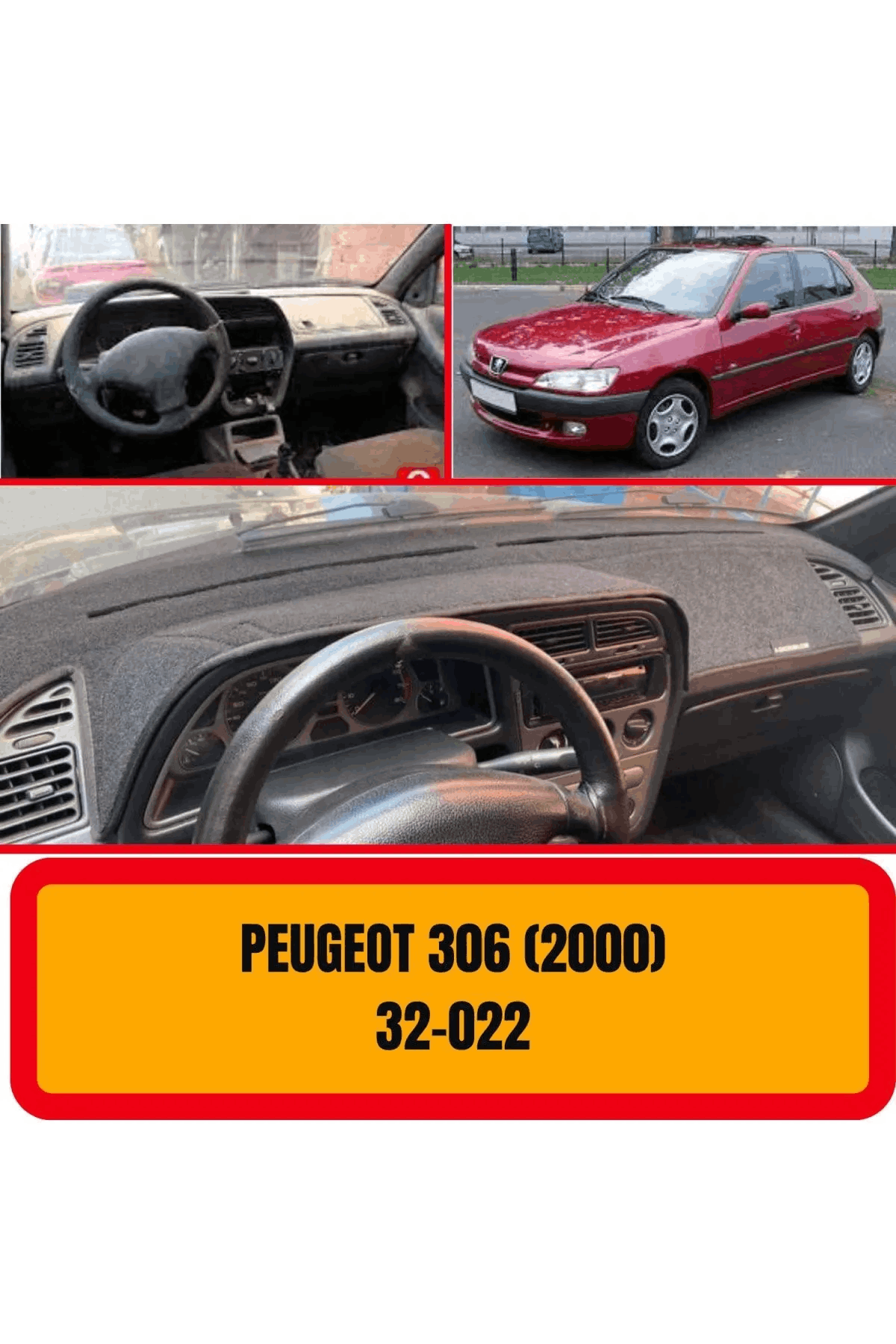 Peugeot 306 Ön Gögüs Panel Torpido Koruma Koruyucu Kilifi Halisi