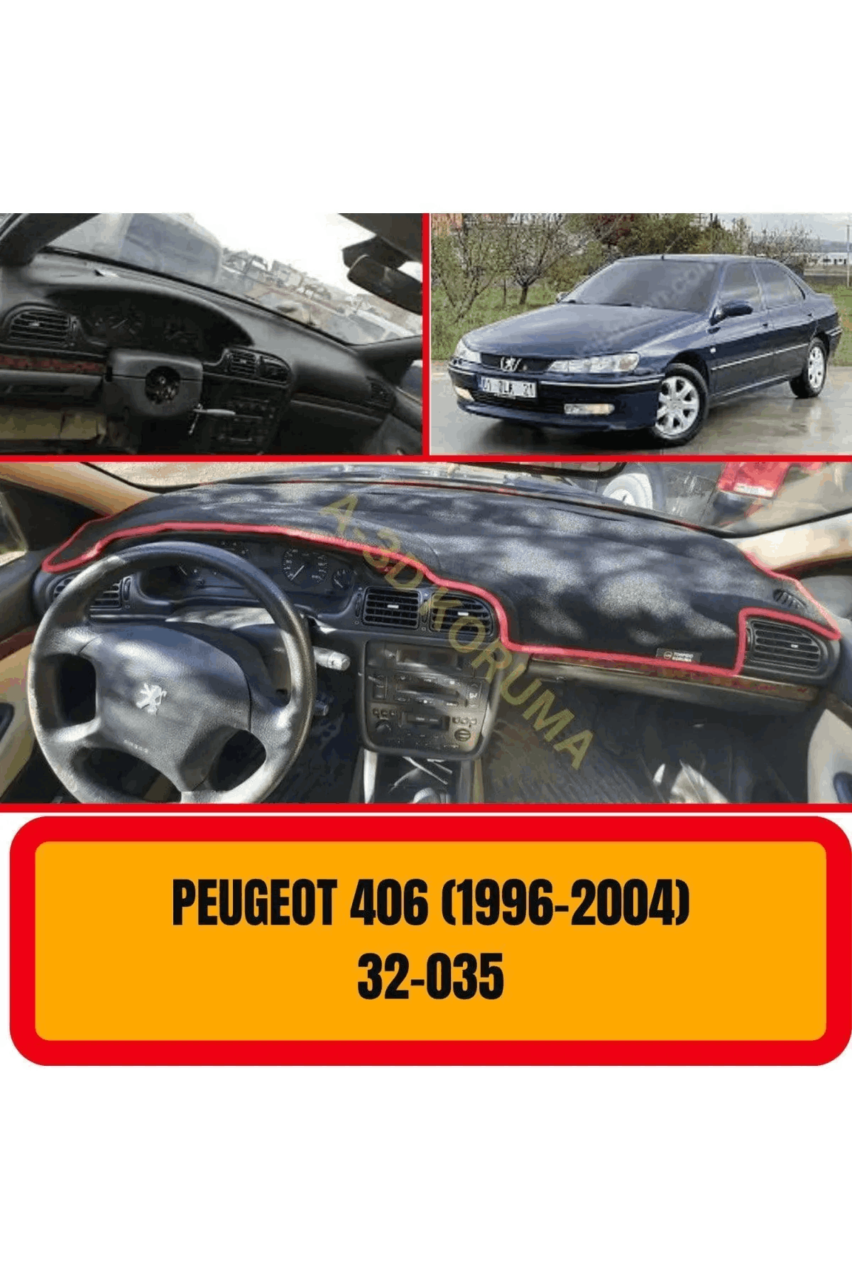 Peugeot 406 ( 1996 - 2004 ) Ön Örtüsü Göğüs Panel Torpido Koruma Koruyucu Kılıfı