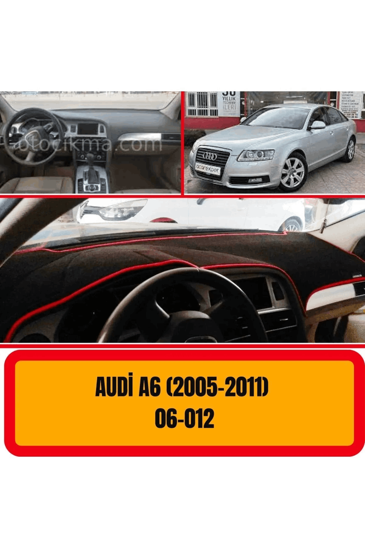 Audi A6 2005-2011 Ön Örtüsü Göğüs Panel Torpido Koruma Koruyucu Kılıfı