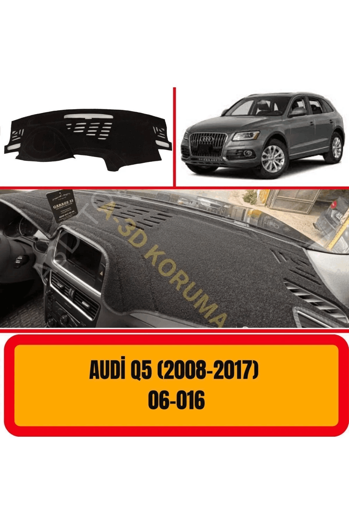 Audi Q5 (2008-2017) Ön Gögüs Panel Torpido Koruma Koruyucu Kilifi Halisi