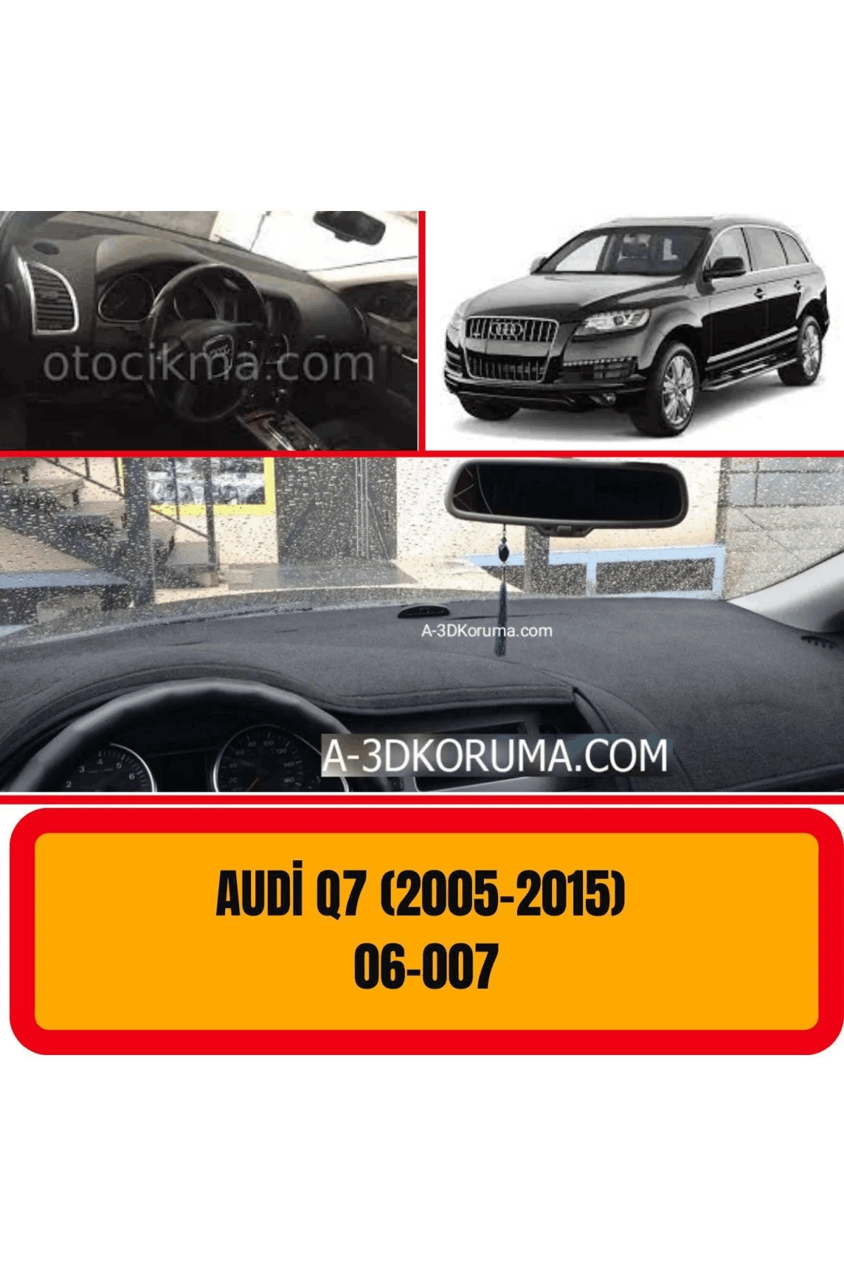 Audi Q7 2005-2015 Ön Gögüs Panel Torpido Koruma Koruyucu Kilifi