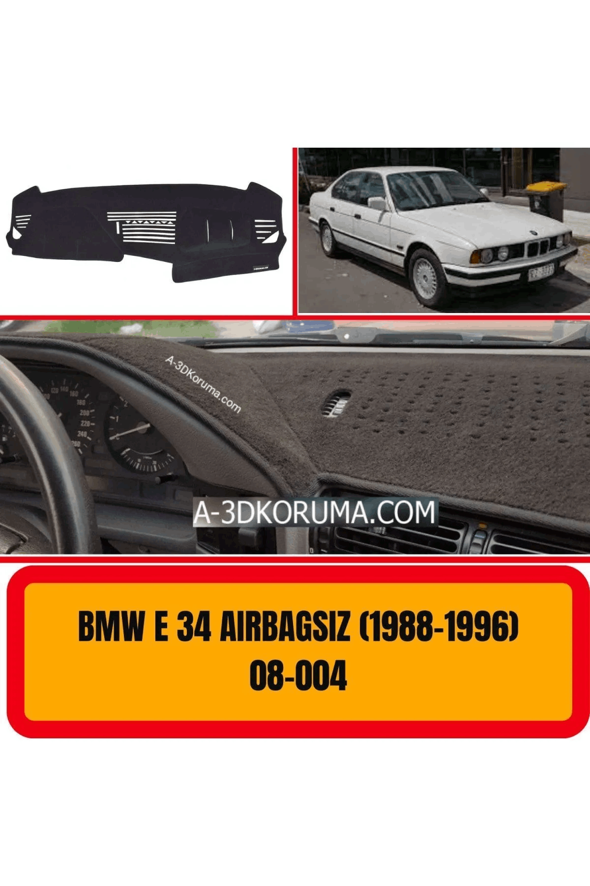 Bmw E34 Airbagsiz (1988-1996) Ön Gögüs Panel Torpido Koruma Koruyucu