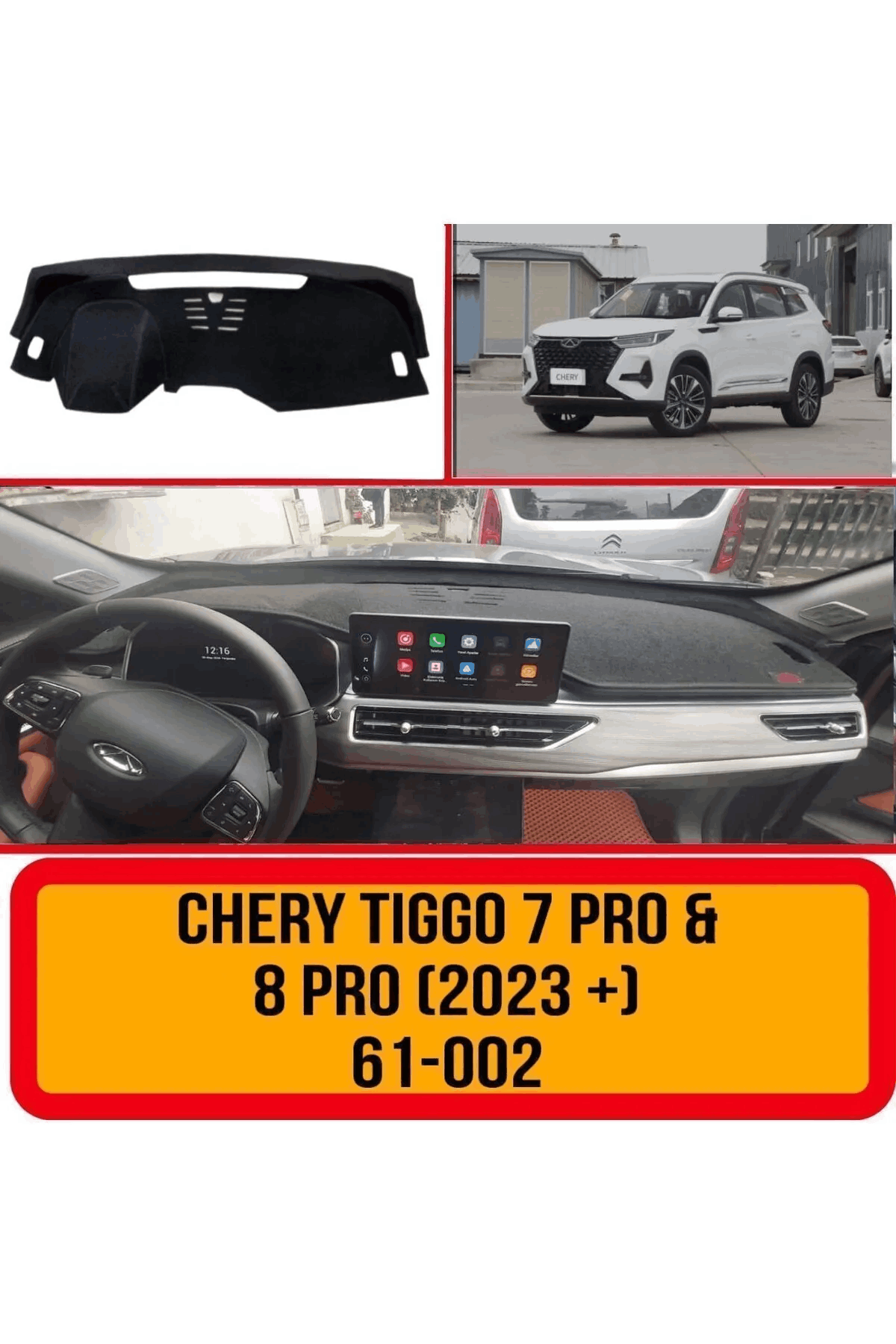 Chery Tiggo 7 Pro & 8 Pro 2023 Ön Gögüs / Panel / Torpido Korumasi / Kilifi