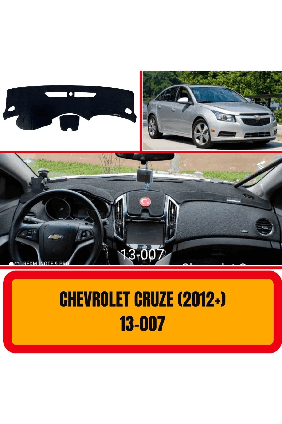 Chevrolet Cruze 2012 Ön Torpido Koruma Koruyucu Kilifi Halisi Örtüsü