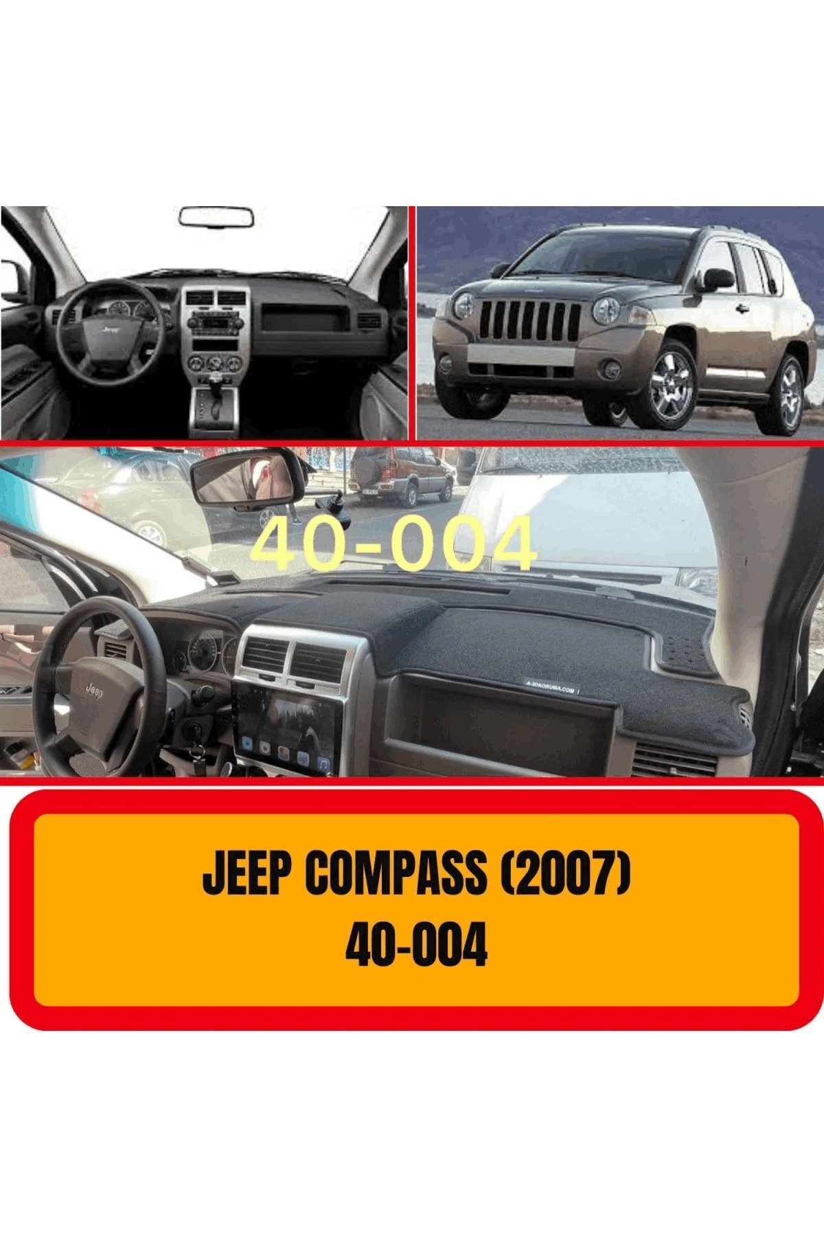 Jeep Compass 2007 Ön Örtüsü Göğüs Panel Torpido Koruma Koruyucu Kılıfı