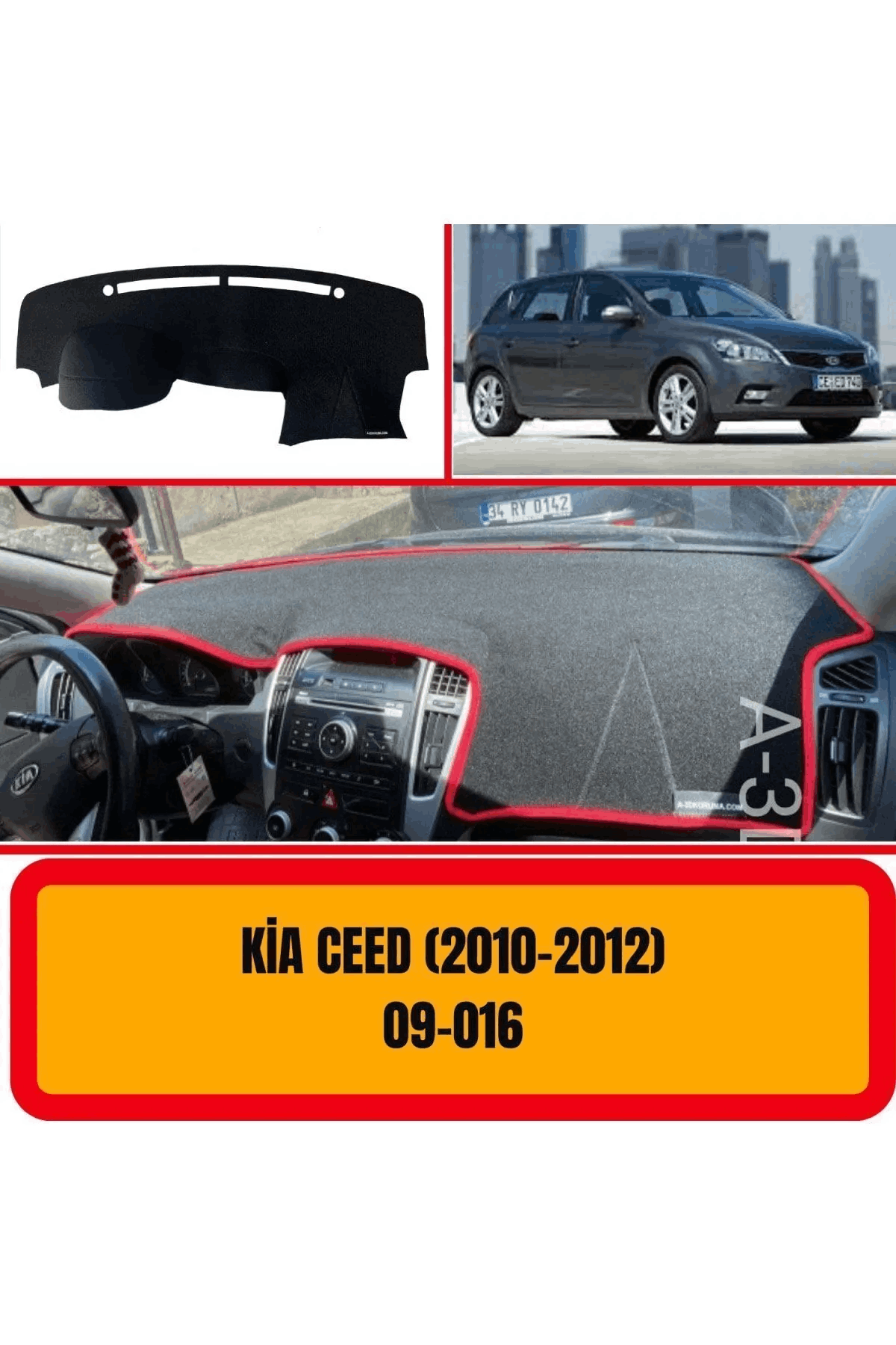 Kia Ceed 2006-2012 Ön Örtüsü Göğüs Panel Torpido Koruma Koruyucu Kılıfı