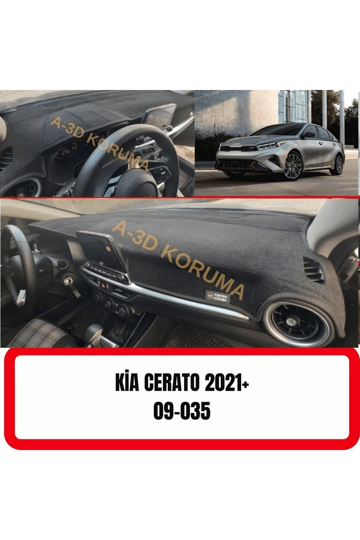 Kia Cerato 2021 3d Torpido Koruma Kılıfı - Koruyucu Halı Kaplama