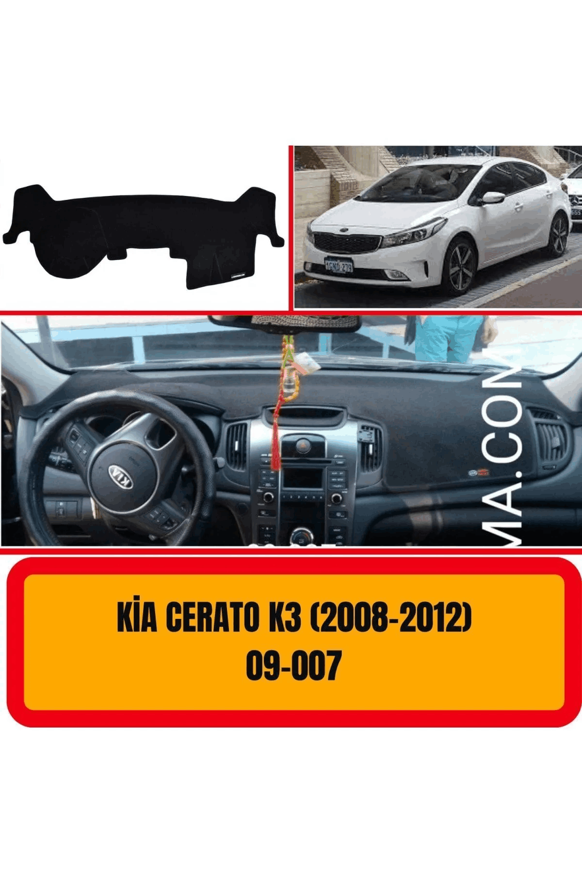 Kia Cerato K3 2008-2012 Ön Torpido Koruma Koruyucu Kilifi Halisi Örtüsü