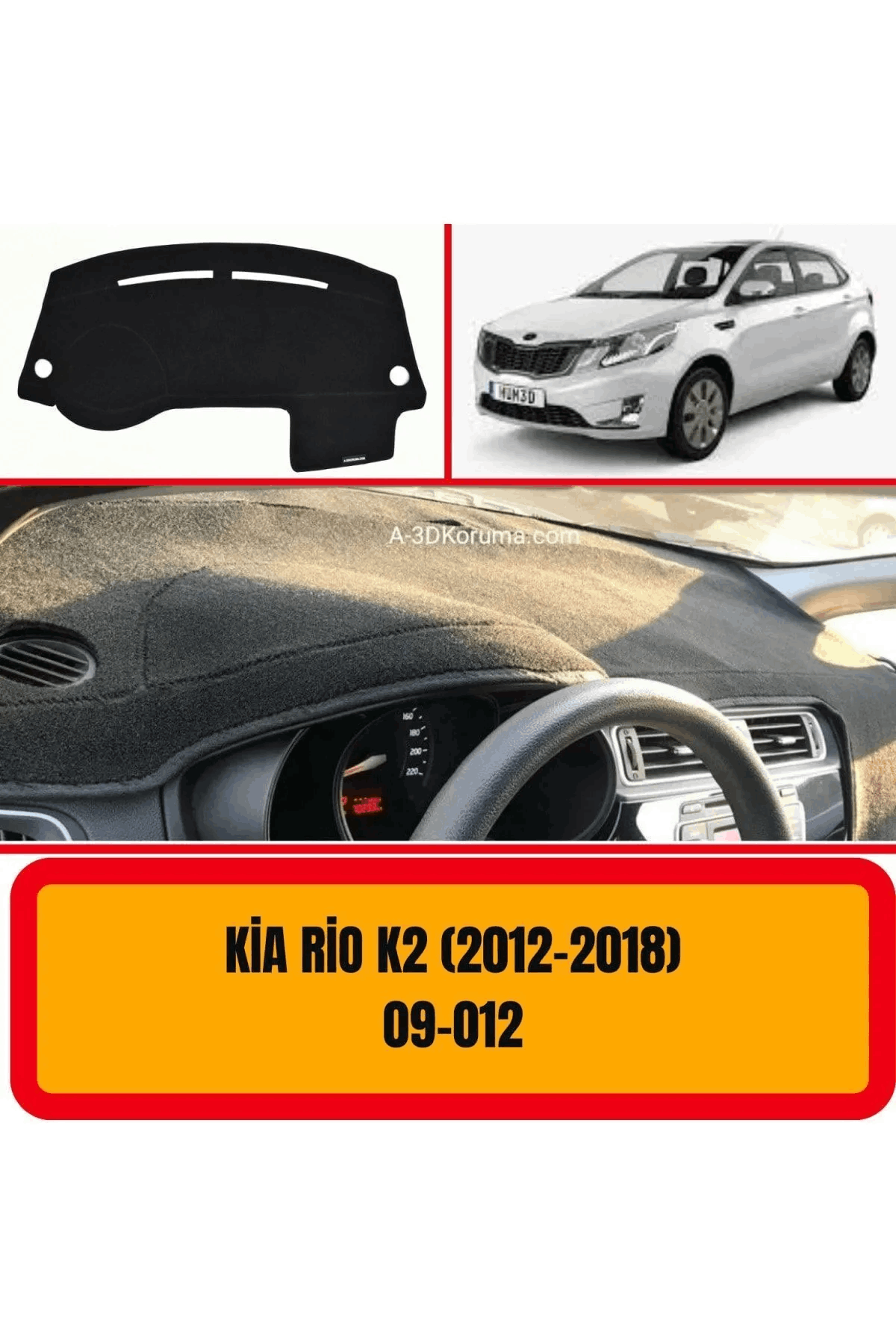 Kia Rio K2 2012 Ön Torpido Koruma Koruyucu Kilifi Halisi Örtüsü