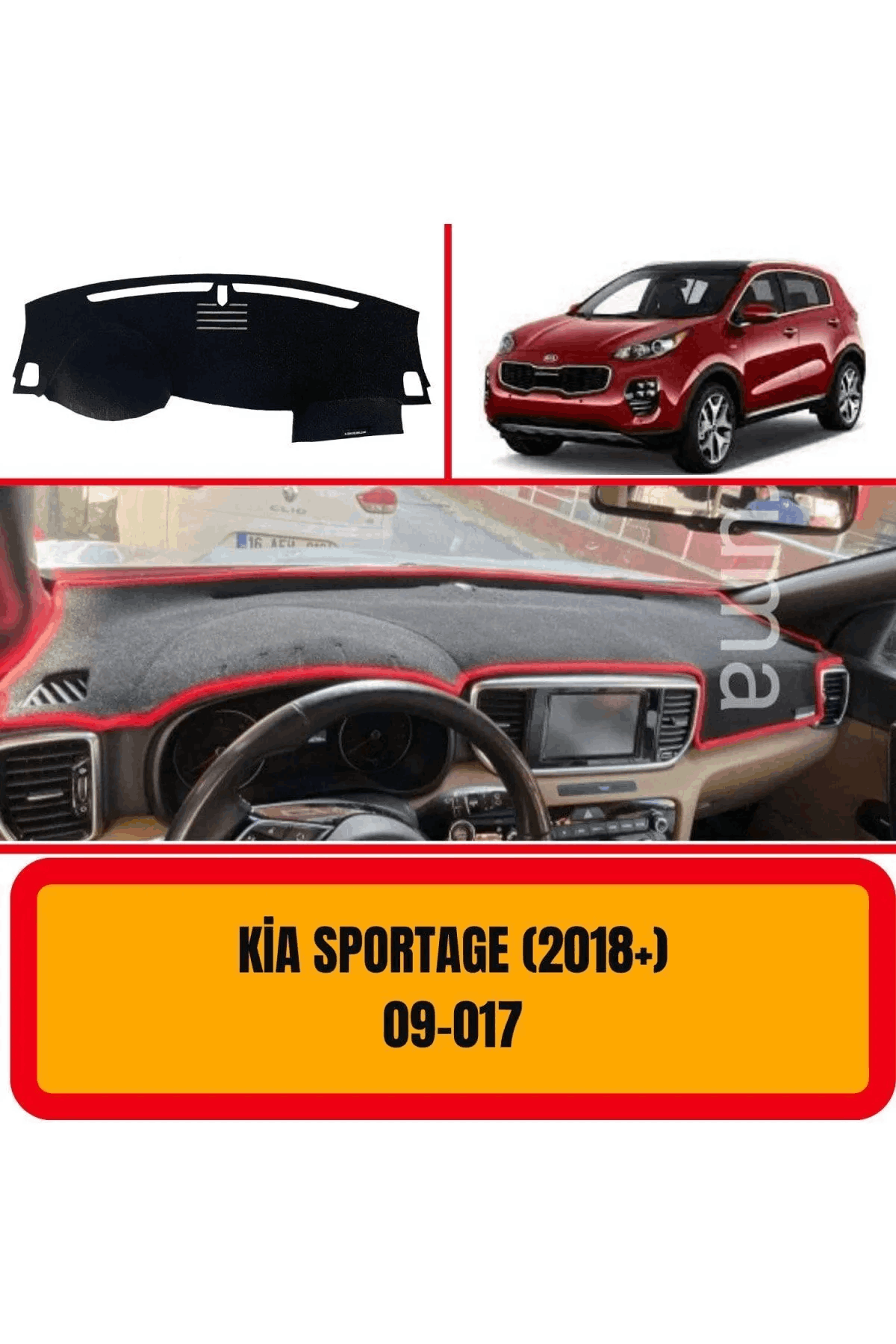 Kia Sportage 2018 Ön Torpido Koruma Koruyucu Kilifi Halisi Örtüsü