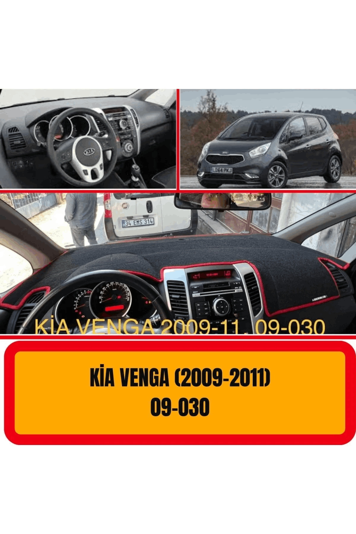 Kia Venga 2009-2011 Ön Örtüsü Göğüs Panel Torpido Koruma Koruyucu