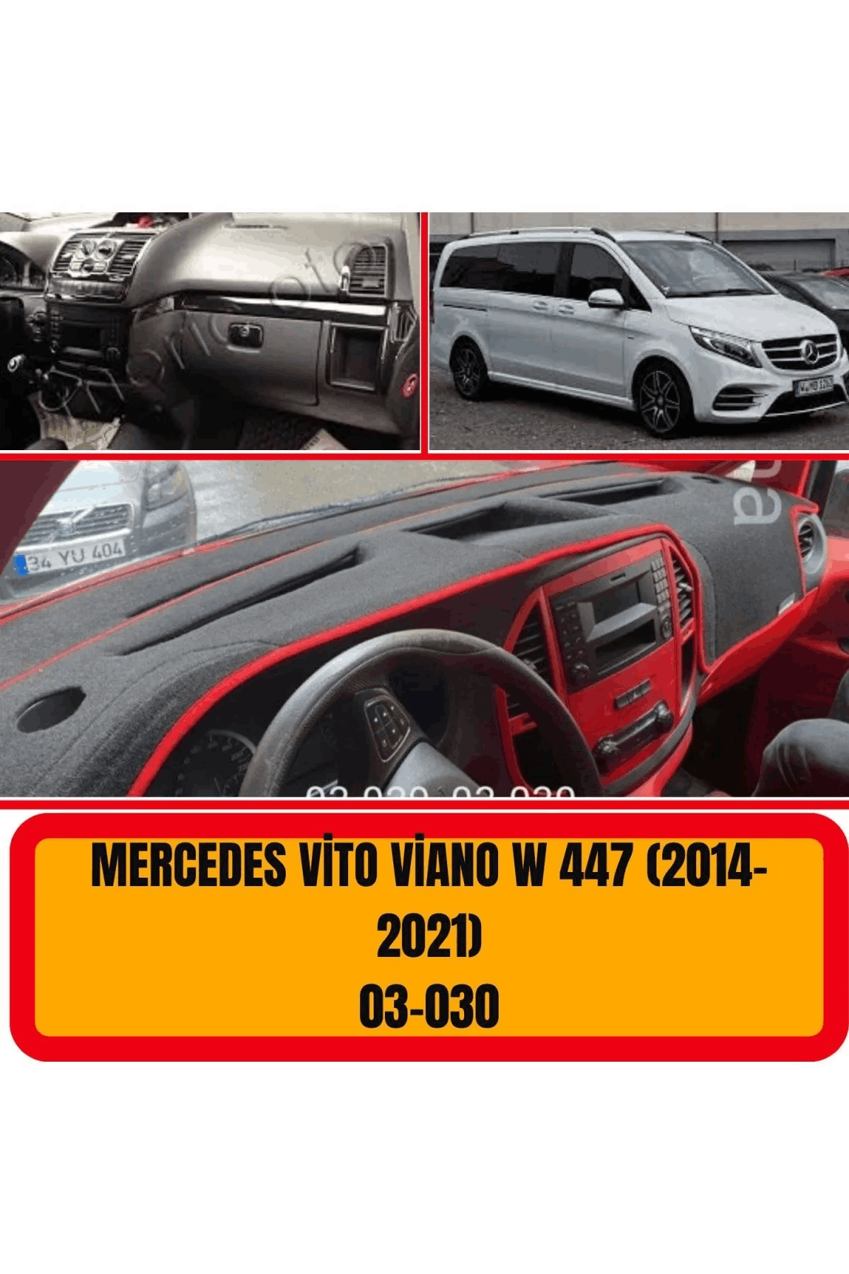 Mercedes -benz Vito W447 2014-2021 Ön Gögüs Panel Torpido Koruma Koruyucu