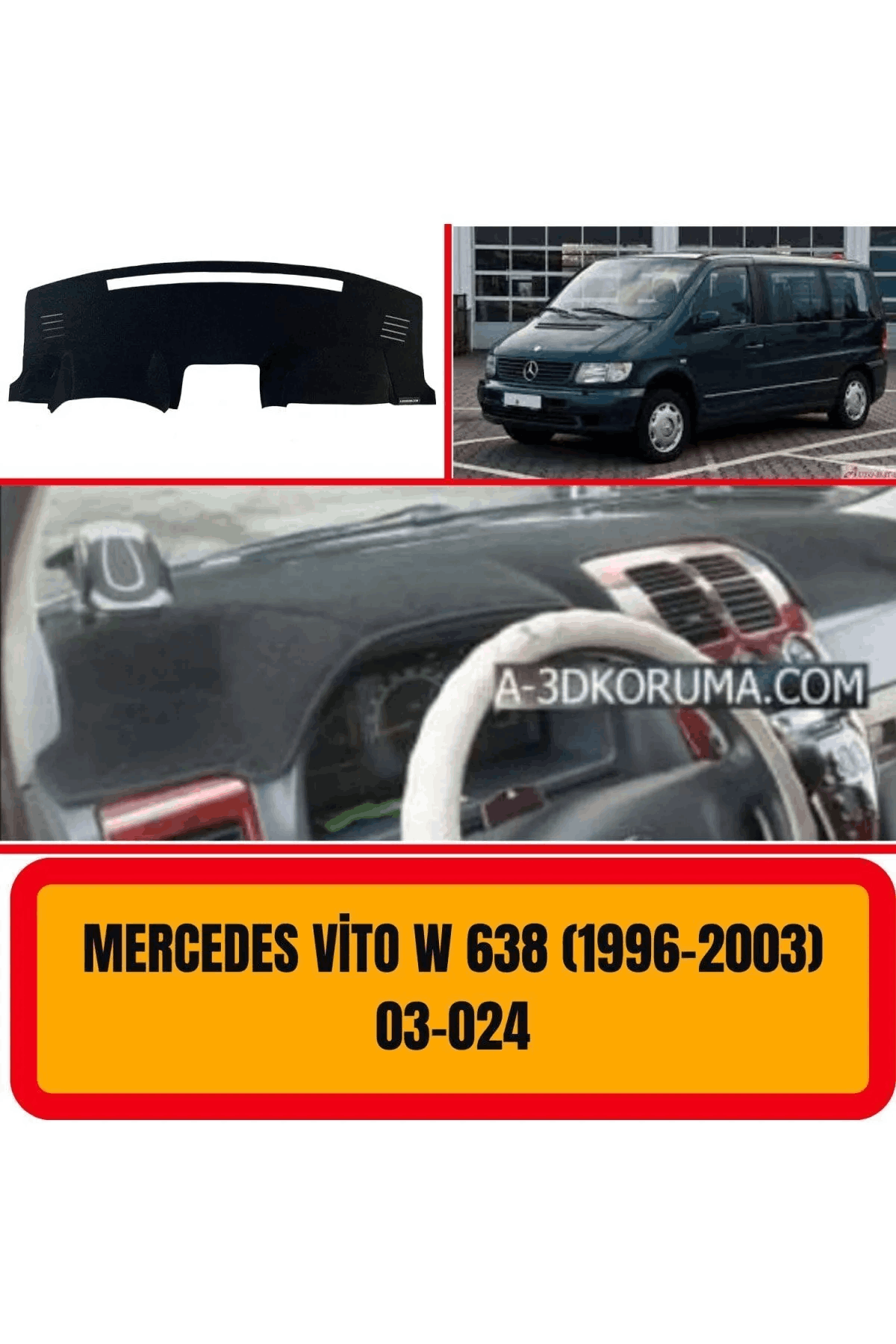 Mercedes -benz Vito W638 1996-2003 Ön Örtüsü Göğüs Panel Torpido Koruma