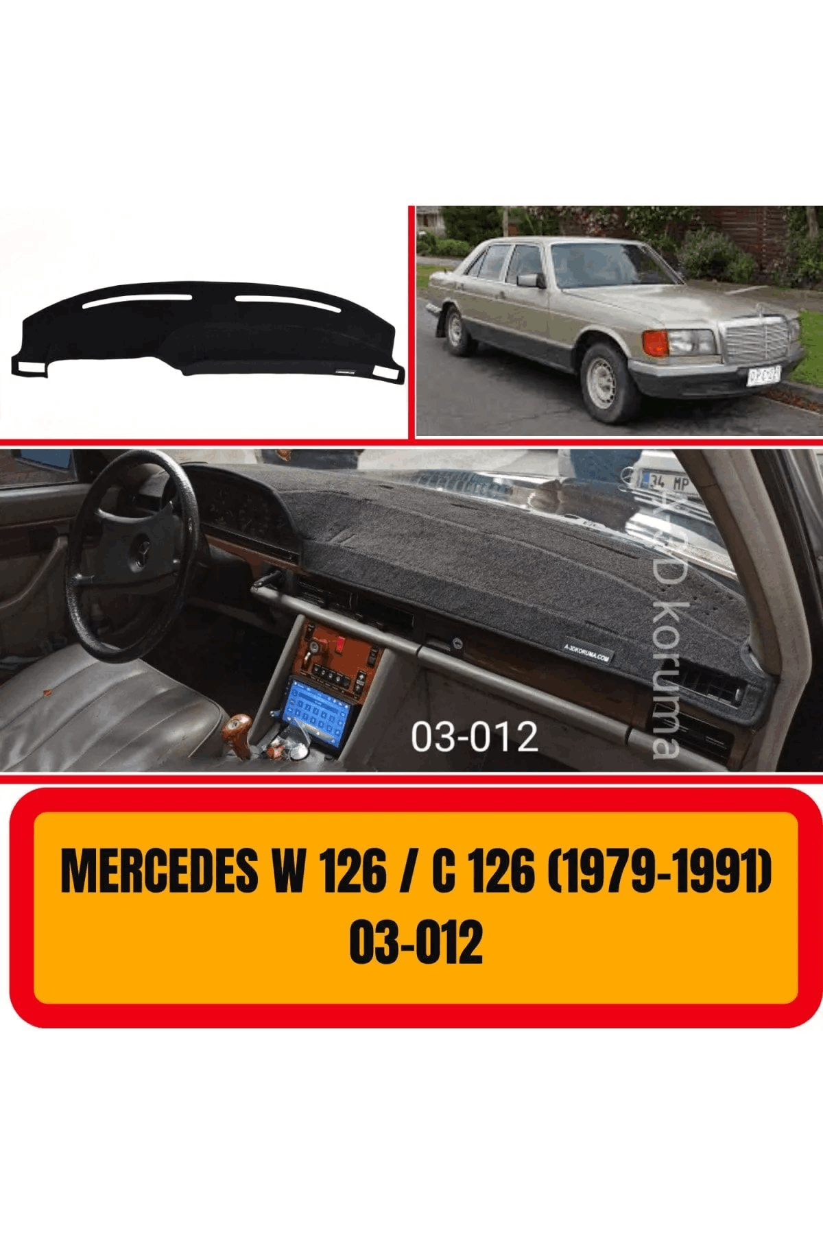 Mercedes -benz W126 /c126 1979-1991 Ön Gögüs Panel Torpido Koruma Koruyucu