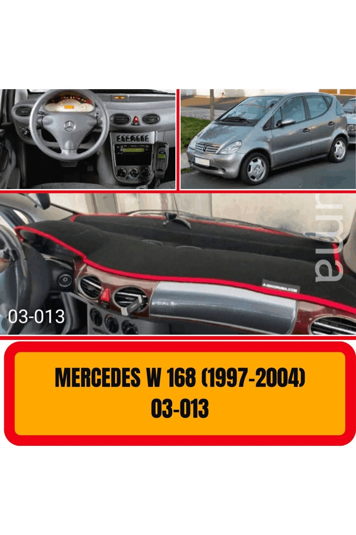 Mercedes -benz W168 1997-2004 Ön Gögüs Panel Torpido Koruma Koruyucu