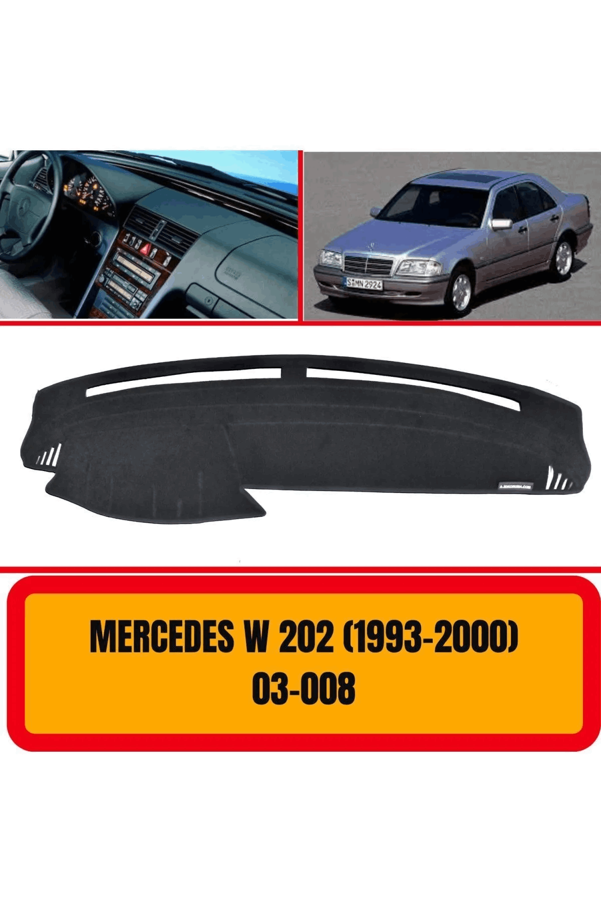 Mercedes -benz W202 1993-2000 Ön Örtüsü Göğüs Panel Torpido Koruma Koruyucu