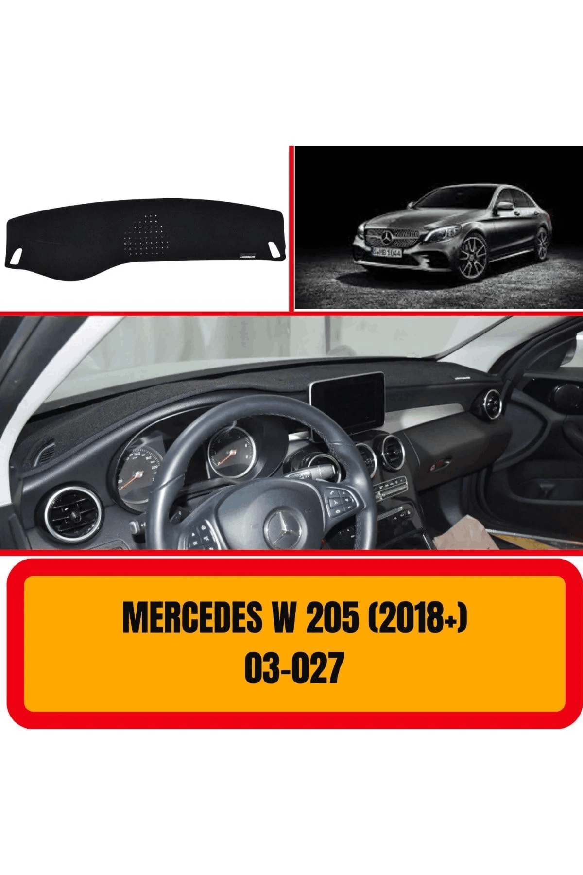 Mercedes -benz W205 2018 Ön Örtüsü Göğüs Panel Torpido Koruma Koruyucu