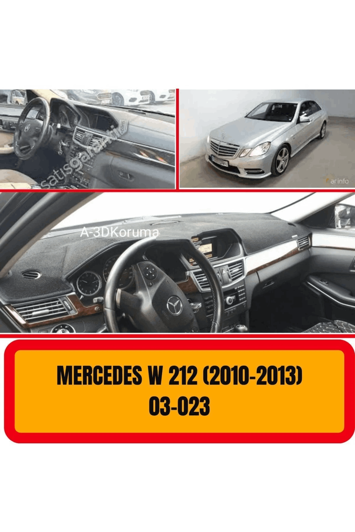 Mercedes -benz W212 2010-2013 Ön Örtüsü Göğüs Panel Torpido Koruma Koruyucu