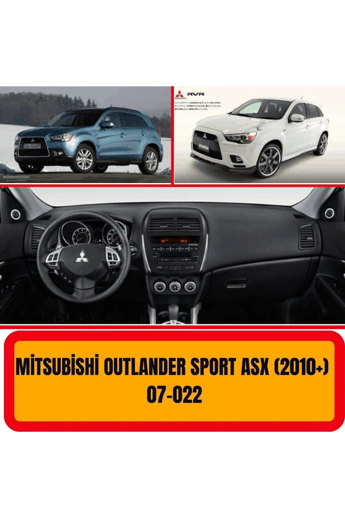 Mitsubishi Outlander Sport Asx 2010 Ön Örtüsü Göğüs Panel Torpido Koruma Koruyucu