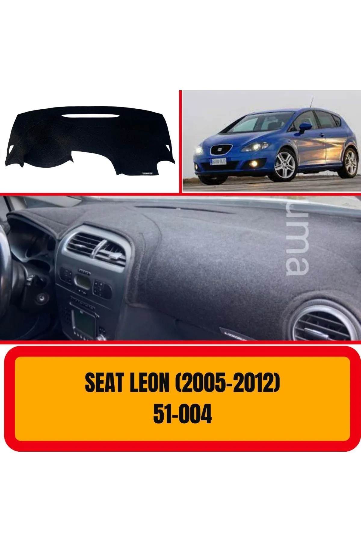 Seat Leon 2005-2012 Ön Torpido Koruma Koruyucu Kilifi Halisi