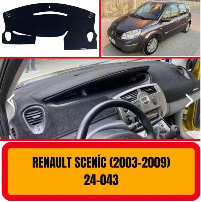 Renault Scenic (2003-2009) Torpido Koruma Koruyucu Kilifi Halisi Örtüsü