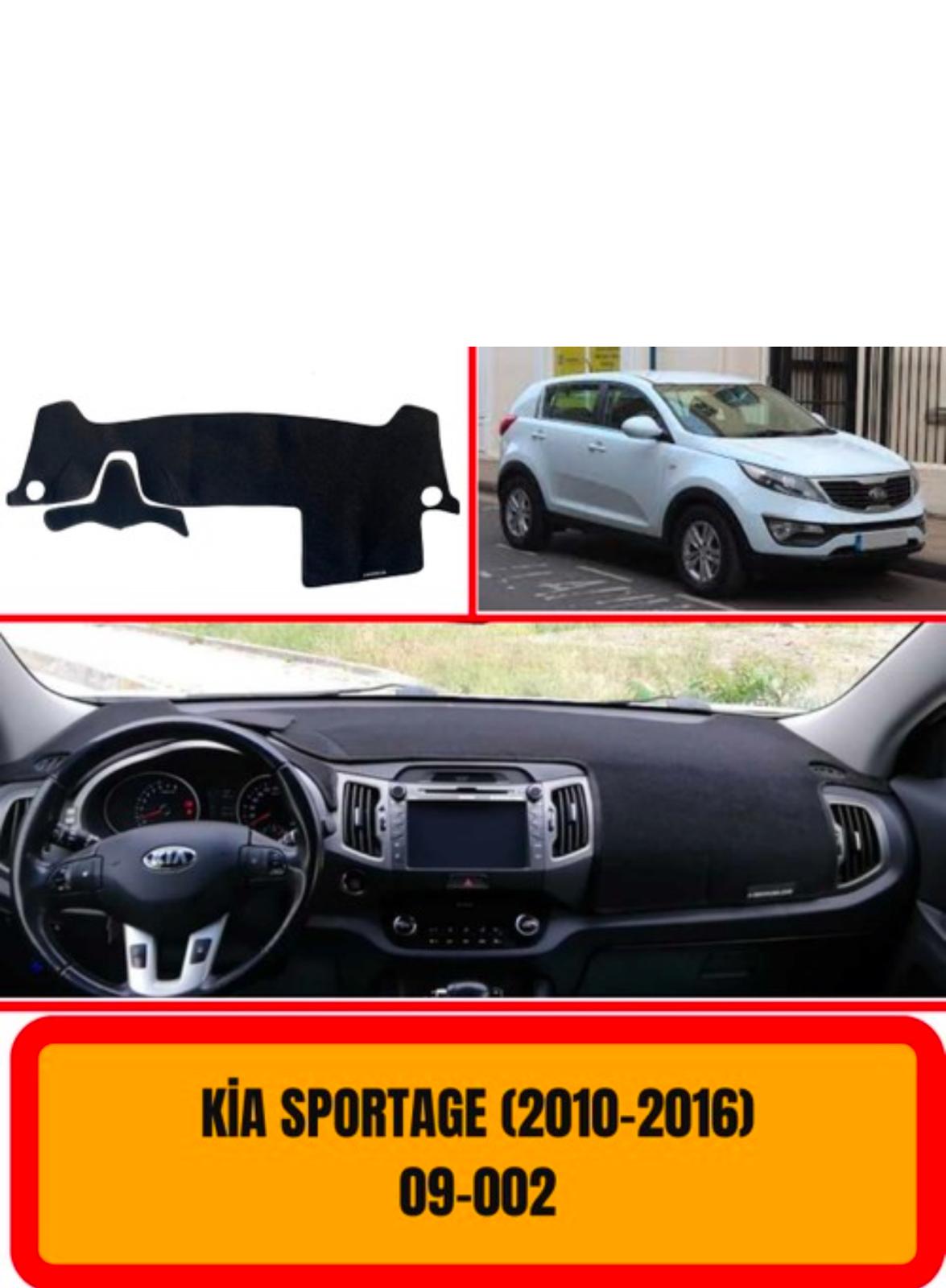 Kıa Sportage Siyah Torpido Koruması 2010-2016 Modellerine Uygun