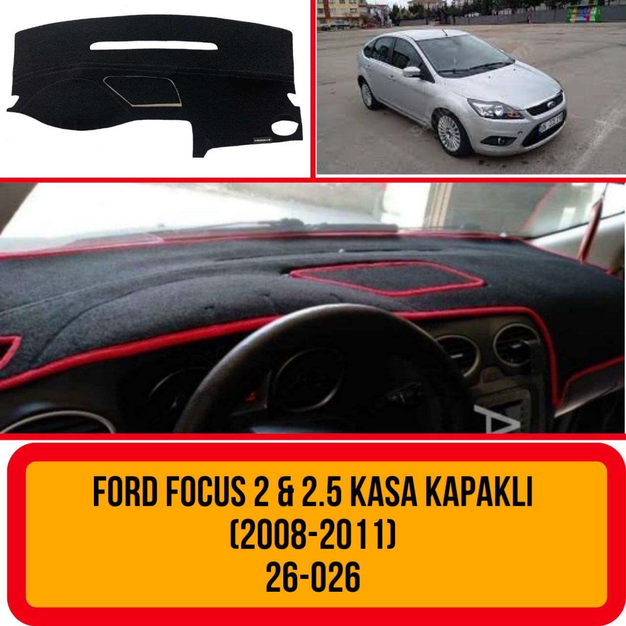 Ford Focus 2 & 2,5 KASA - KAPAKLI TORPİDO  2008-2011 Ön Gögüs / Panel / Torpido Korumasi / Kilifi / Halisi /