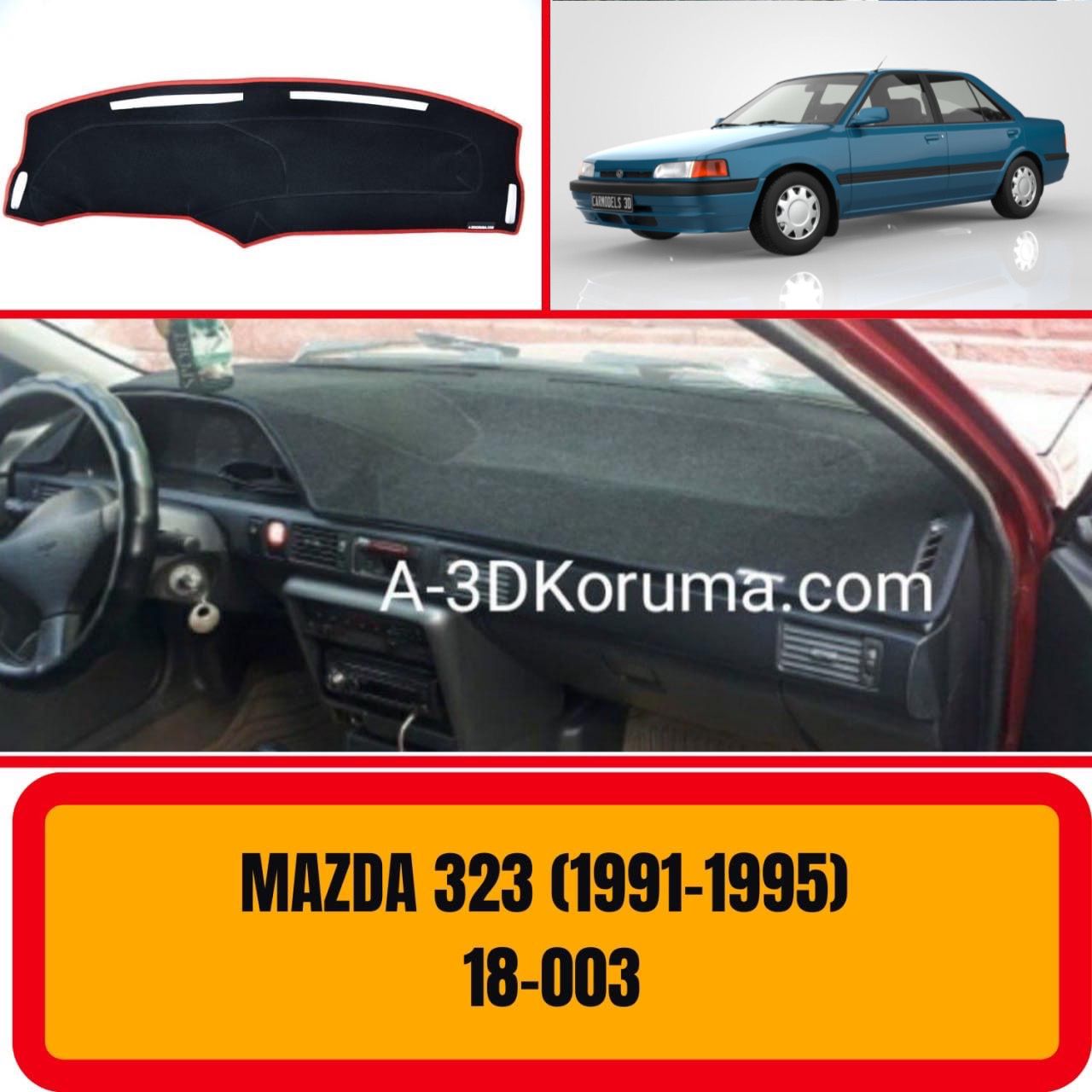 Mazda 323 1991-1995 Ön Örtüsü Göğüs Panel Torpido Koruma Koruyucu